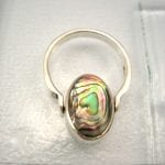 Abalone; Paua snäcka ring - Oval/Vändbar